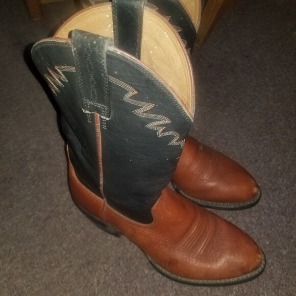 ARIAT EUC MENS 34693 WESTERN COWBOY LEATHER HEELED BOOTS - Picture 4 of 11